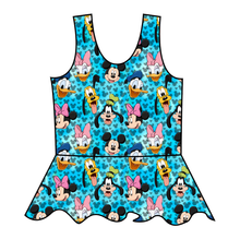 Load image into Gallery viewer, Mickey &amp; Friends Swim Peplum Swim Top