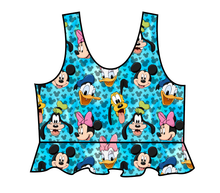 Load image into Gallery viewer, Mickey &amp; Friends Swim Peplum Swim Top