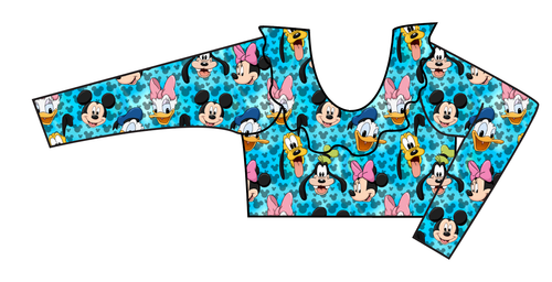 Mickey & Friends Swim Ruffle Neck Swim Top