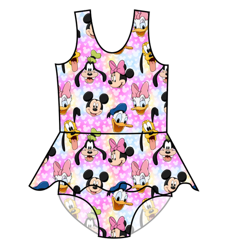 Minnie & Friends Swim Skirted One Piece Swim Suit