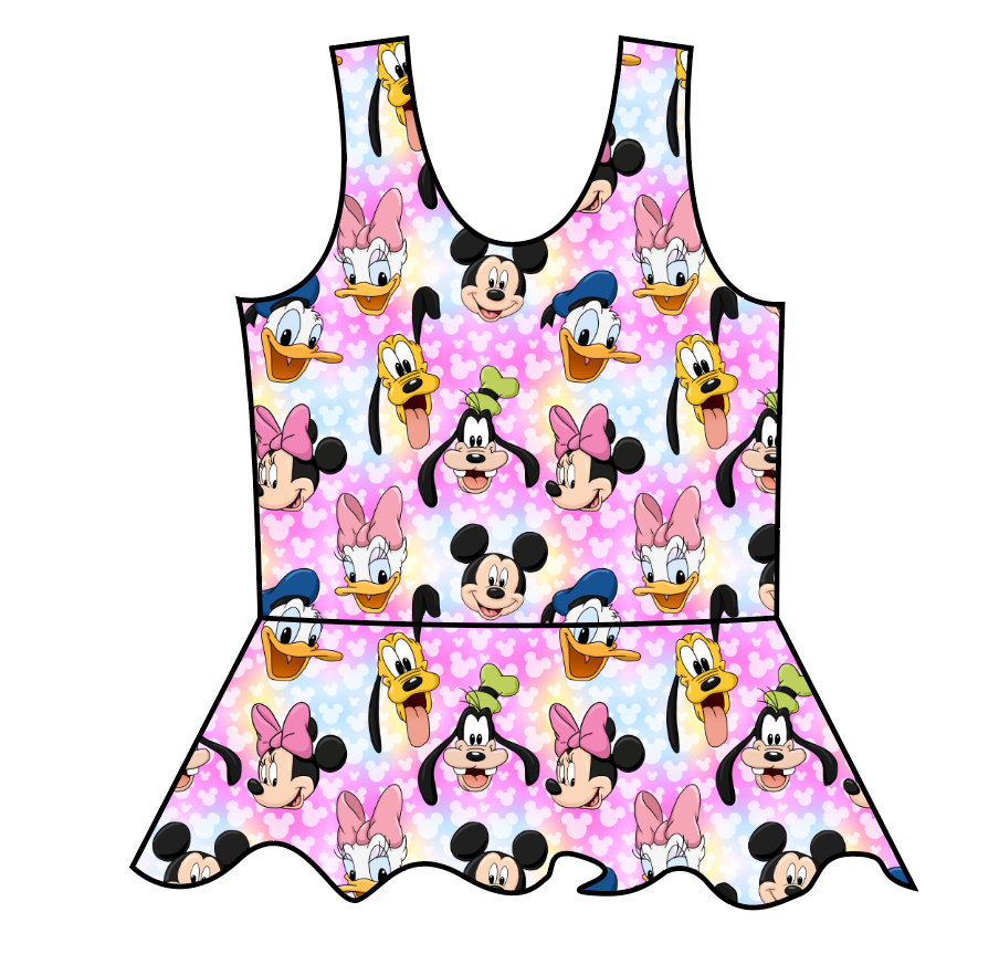 Minnie & Friends Swim Peplum Swim Top