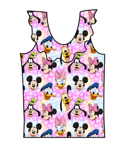 Minnie & Friends Swim Ruffle Neck Swim Top