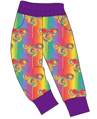 Rainbow Lollipops Ladies' Joggers and Jogger Shorts