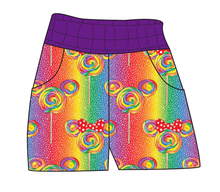 Load image into Gallery viewer, Rainbow Lollipops Ladies&#39; Joggers and Jogger Shorts