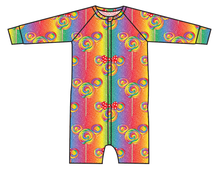 Load image into Gallery viewer, Rainbow Lollipops Swim One Piece Rashguard Suit