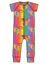 Load image into Gallery viewer, Rainbow Lollipops Swim One Piece Rashguard Suit