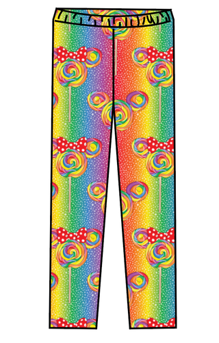 Rainbow Lollipops Swim Swim Leggings