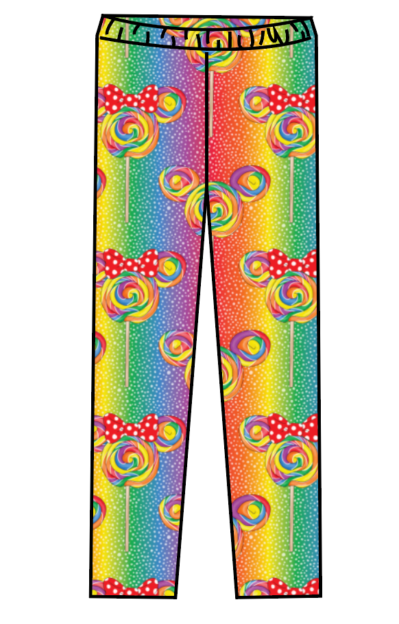 Rainbow Lollipops Swim Swim Leggings