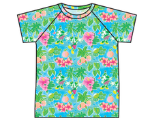 Load image into Gallery viewer, Neon Mouse Ears Swim Rash Guard Top