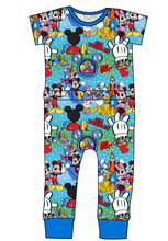 Load image into Gallery viewer, Clubhouse Pals Bennett Pants and Shorts Length T-Shirt Romper