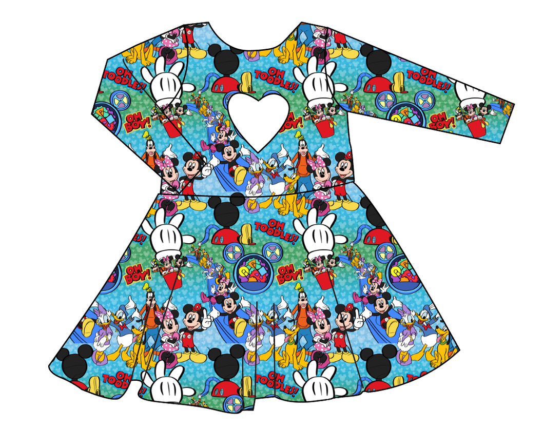 Clubhouse Pals Molly Heart Back Twirly Dress