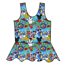 Load image into Gallery viewer, Clubhouse Pals Swim Peplum Swim Top