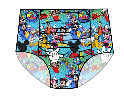 Clubhouse Pals Swim Ladies High Waisted Ruched Bikini Bottoms