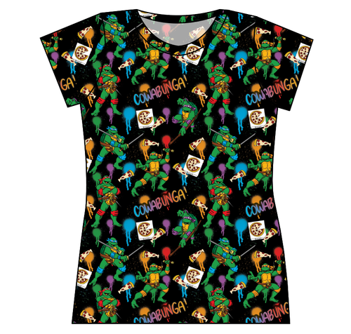 Cowabunga! Ninja Turtles Ladies' Basic Tee