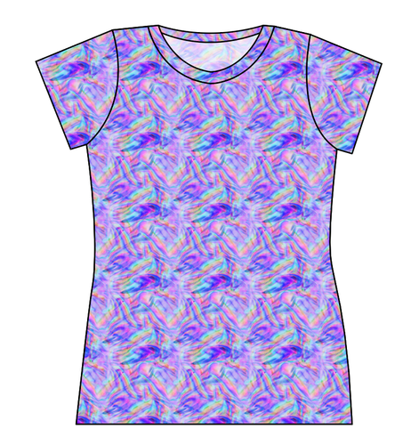 Rainbow Holo Marker Ladies' Basic Tee