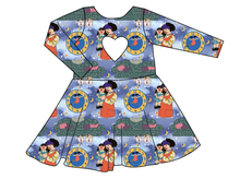 Load image into Gallery viewer, Loonette &amp; Molly Molly Heart Back Twirly Dress