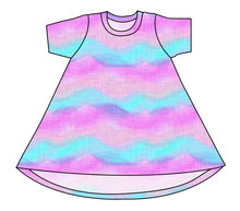 Load image into Gallery viewer, Candy Waves Basic T-Shirt Dress