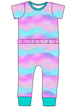 Load image into Gallery viewer, Candy Waves Bennett Pants and Shorts Length T-Shirt Romper