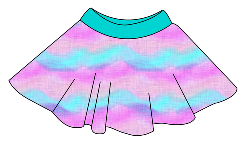 Candy Waves Circle Skirt