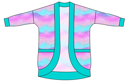 Candy Waves Kids Cocoon Cardigan