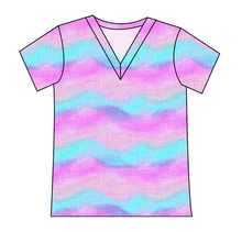 Load image into Gallery viewer, Candy Waves Ladies&#39; Slouchy V-Neck Tee