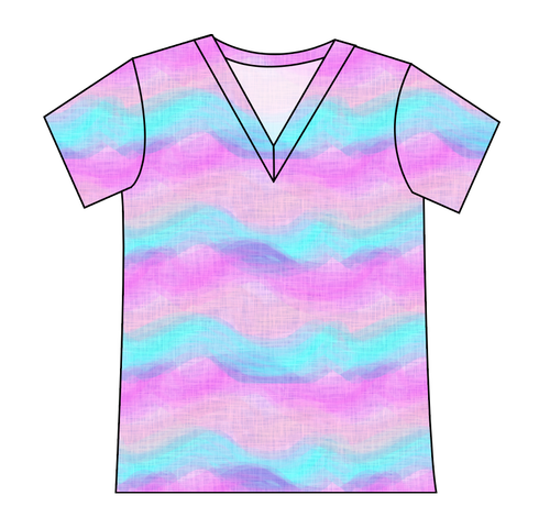 Candy Waves Ladies' Slouchy V-Neck Tee