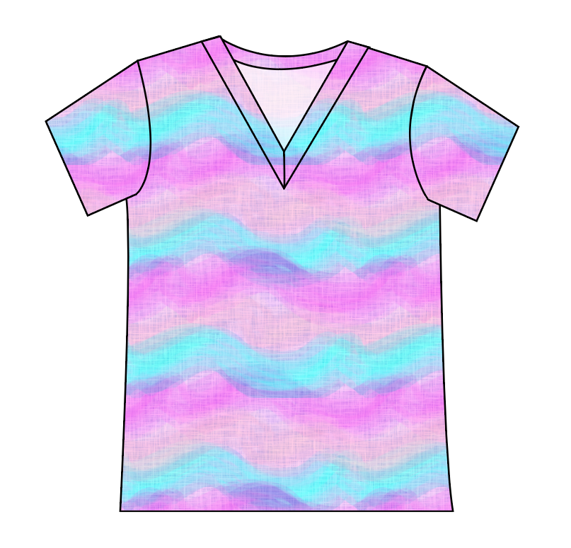 Candy Waves Ladies' Slouchy V-Neck Tee