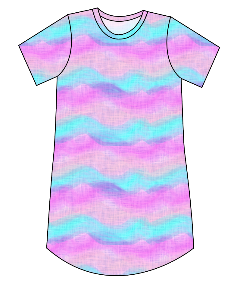 Candy Waves Ladies' T-Shirt Dress