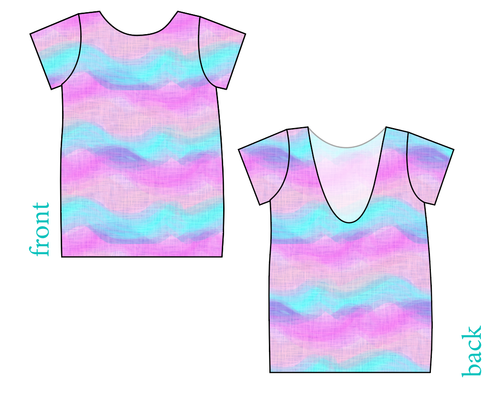 Candy Waves Low Back Ballerina Tee