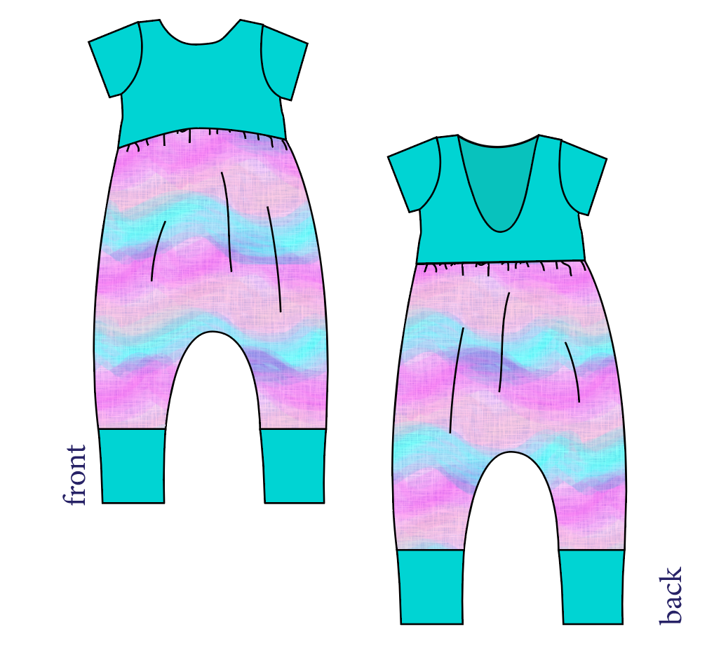 Candy Waves Low Back Romper and Bubble Romper