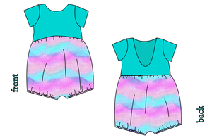 Candy Waves Low Back Romper and Bubble Romper