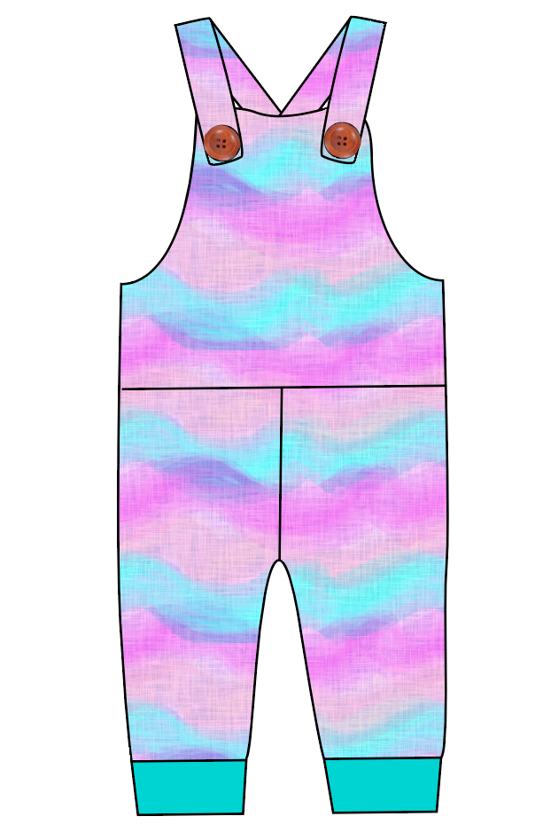 Candy Waves Overalls and Shortalls