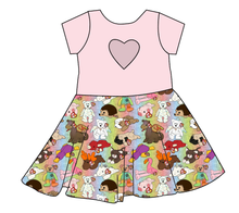 Load image into Gallery viewer, Classic Beanie Friends Molly Heart Back Twirly Dress