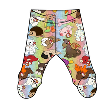 Load image into Gallery viewer, Classic Beanie Friends Newborn Footed Pants