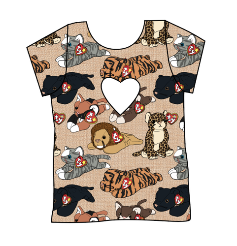 Meowsome Beanie Friends Cambria Heart Back Tee