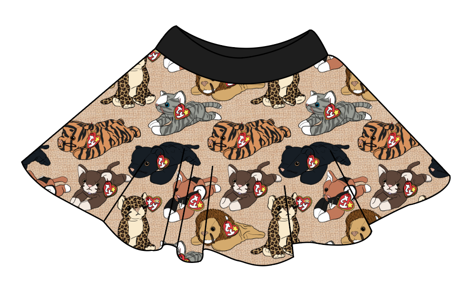 Meowsome Beanie Friends Circle Skirt