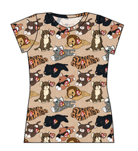 Load image into Gallery viewer, Meowsome Beanie Friends Ladies&#39; Basic Tee