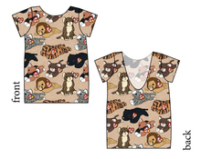 Load image into Gallery viewer, Meowsome Beanie Friends Low Back Ballerina Tee