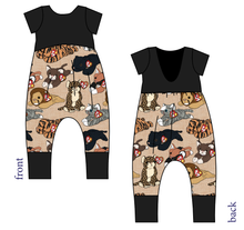 Load image into Gallery viewer, Meowsome Beanie Friends Low Back Romper and Bubble Romper