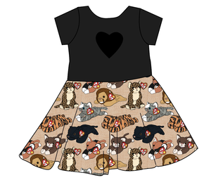 Meowsome Beanie Friends Molly Heart Back Twirly Dress