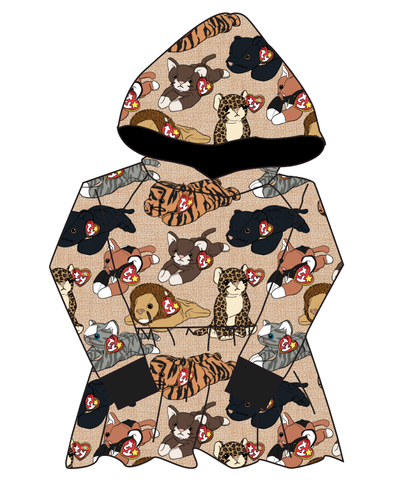 Meowsome Beanie Friends Peplum Hoodie (or Crewneck)