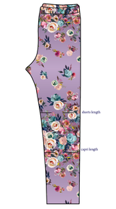 Floral Ombre Basic Leggings