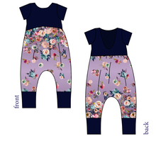 Load image into Gallery viewer, Floral Ombre Low Back Romper and Bubble Romper