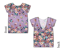 Load image into Gallery viewer, Floral Ombre Low Back Ballerina Tee