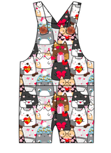 Load image into Gallery viewer, Valentine Cats Overalls and Shortalls