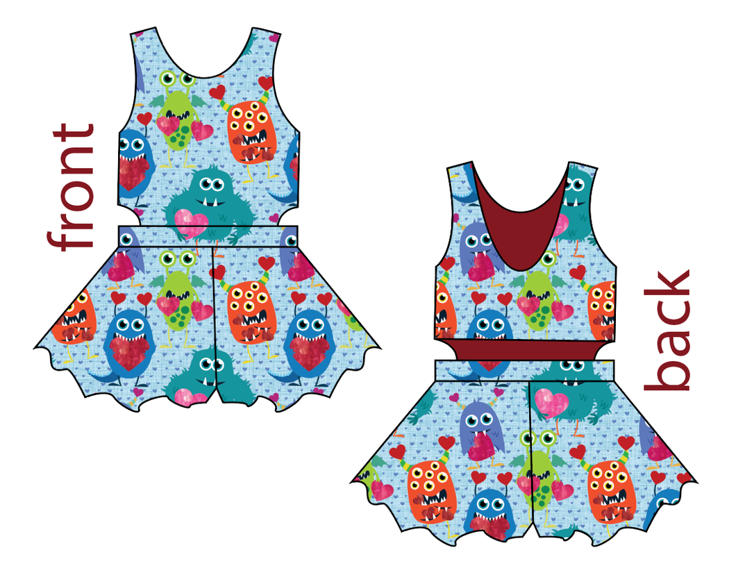 Monster Love Kids Playsuit