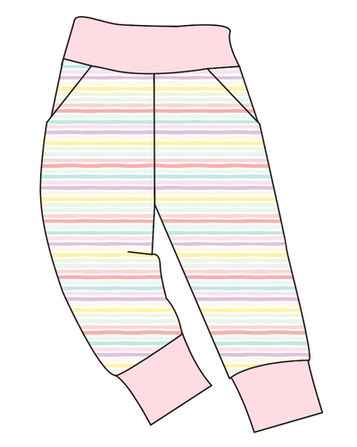 Easter Stripes Basic Joggers And Jogger Shorts