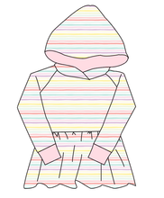 Load image into Gallery viewer, Easter Stripes Peplum Hoodie (or Crewneck)