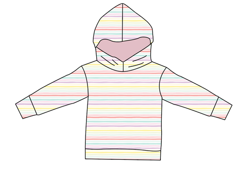 Easter Stripes Oversized Hoodie