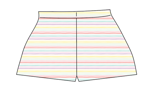 Easter Stripes Ladies' Lounge Shorts